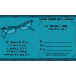 Custom Cat Eye Glasses Appointment Cards