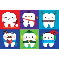 Custom Christmas Teeth Recall Cards