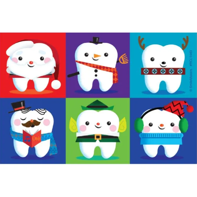 Custom Christmas Teeth Recall Cards