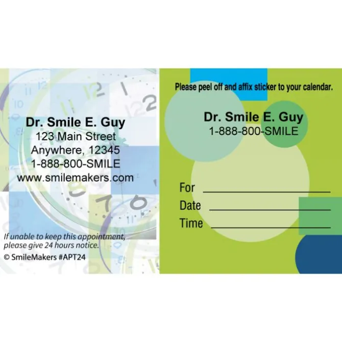 Custom Clock Appointment Cards