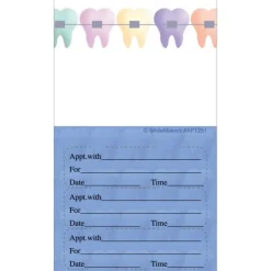 Custom Color Braces Three Sticker Appointment Card