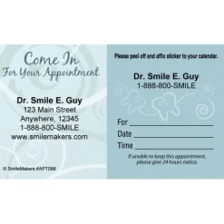 Custom Come In Swirls Sticker Appointment Cards