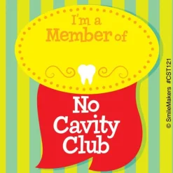 Custom Dental No Cavity Club Sticker
