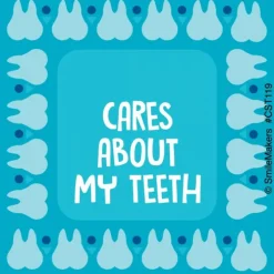 Custom Dentist Cares About Teeth Stickers
