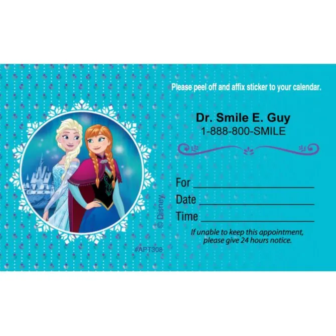 Custom Disney Frozen Anna & Elsa Appointment Cards