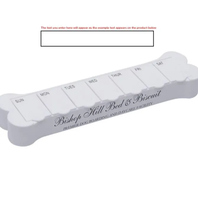 Custom Dog Bone Pillboxes