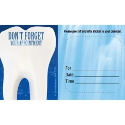Custom Don't Forget Blue Water Sticker Appointment Cards