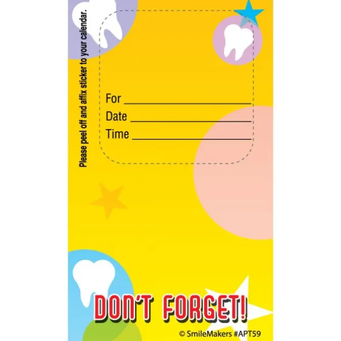Custom Dont Forget Tooth Appointment Cards