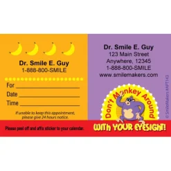 Custom Dont Monkey Around Eye Appointment Cards