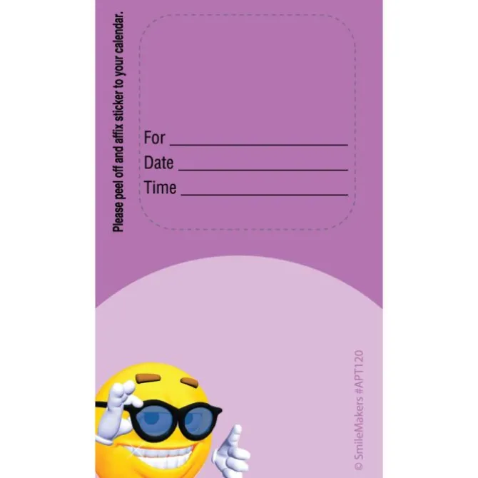 Custom 3D Smile with Glasses Sticker Appointment Cards