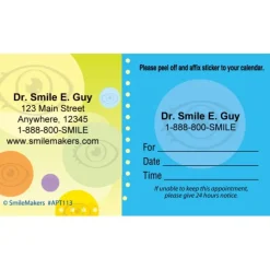 Custom Eye Bubbles Sticker Appointment Cards