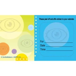 Custom Eye Bubbles Sticker Appointment Cards