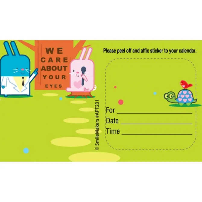 Custom Eye Care About You Bunny Appointment Cards