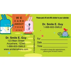 Custom Eye Care About You Bunny Appointment Cards