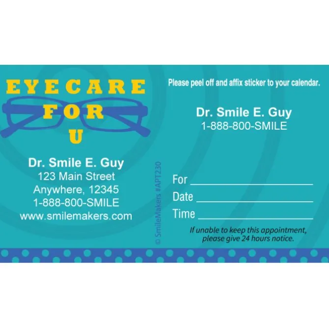 Custom Eye Care For You Appointment Cards