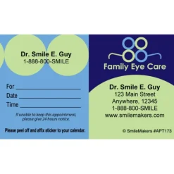 Custom Family Eye Care Appointment Cards
