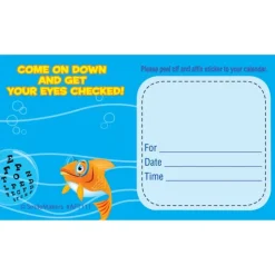 Custom Fish Eye Chart Sticker Appointment Cards