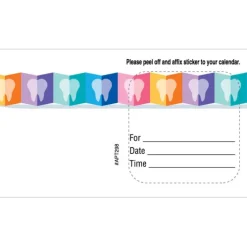 Custom Folded Rainbow Teeth Appointment Cards