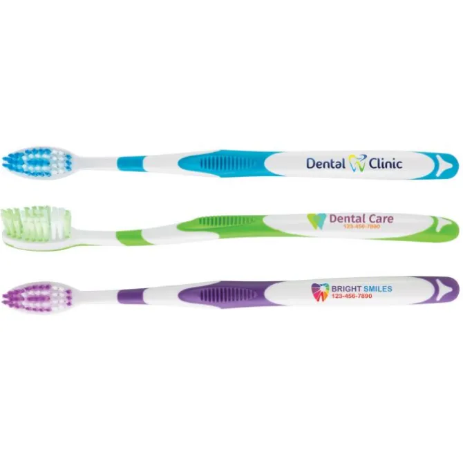 Custom Full Color SmileCare™ Adult Ridgeline Toothbrushes