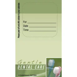 Custom Gentle Dental Green Sticker Appointment Cards