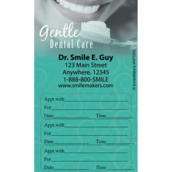 Custom Gentle Dental Three Sticker Appointment Cards