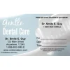 Custom Gentle Dental Toothbrush Sticker Appointment Cards
