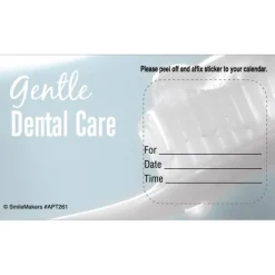 Custom Gentle Dental Toothbrush Sticker Appointment Cards