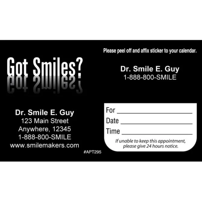 Custom Got Smiles? Appointment Cards