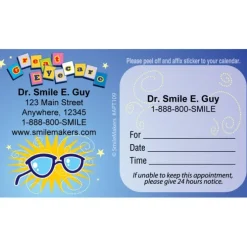 Custom Great Eye Care Glasses Sticker Appointment Cards