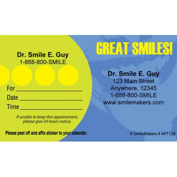 Custom Great Smiles Appointment Cards