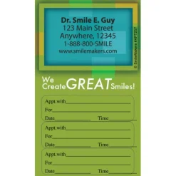 Custom Great Smiles Three Sticker Appointment Card