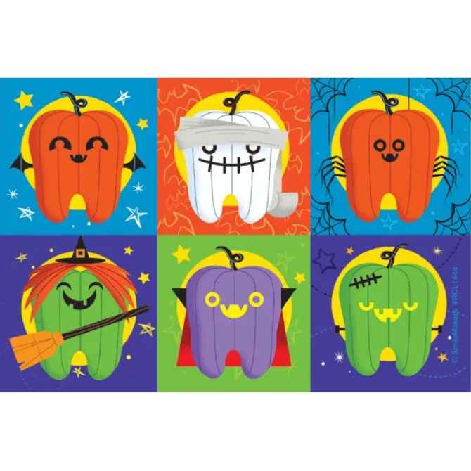 Custom Halloween Teeth Recall Cards
