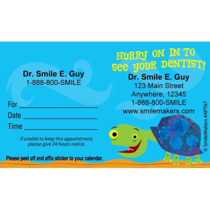 Custom Hurry Turtle Appointment Cards