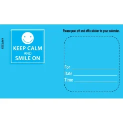 Custom Keep Calm & Smile On Appointment Cards