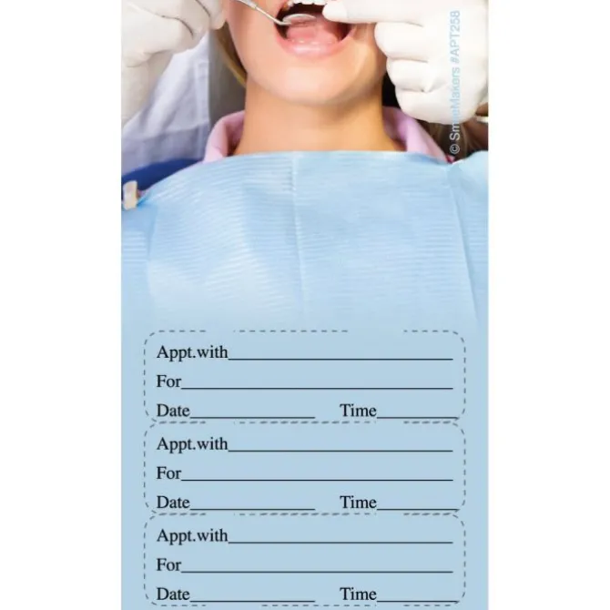 Custom Mirror Check Up Three Sticker Appointment Cards