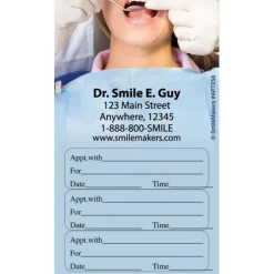 Custom Mirror Check Up Three Sticker Appointment Cards