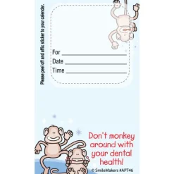 Custom Monkey Colour Lines Appointment Cards