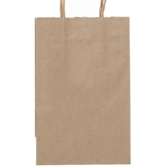 Custom Natural Kraft Paper Shopper Bags - Small