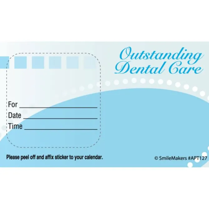 Custom Outstanding Dental Care Appointment Cards