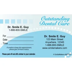 Custom Outstanding Dental Care Appointment Cards