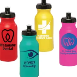Custom 20 oz Water Bottle with Push Caps