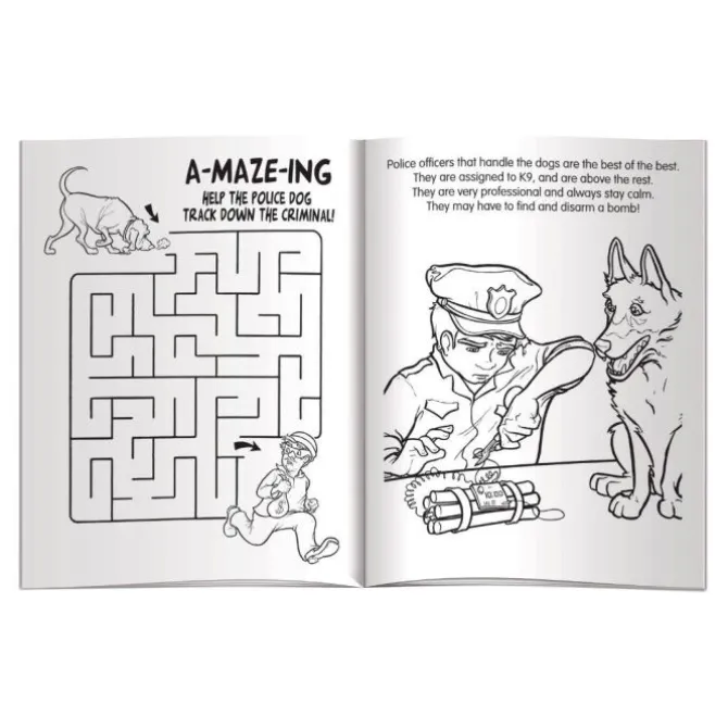 Custom Police Dog Coloring Books