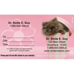 Custom Rachael Hale Pink Cat Appointment Cards