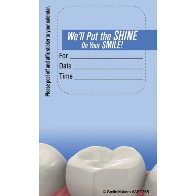 Custom Realistic Teeth Sticker Appointment Cards
