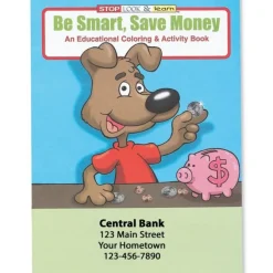 Custom Save Money Coloring Books