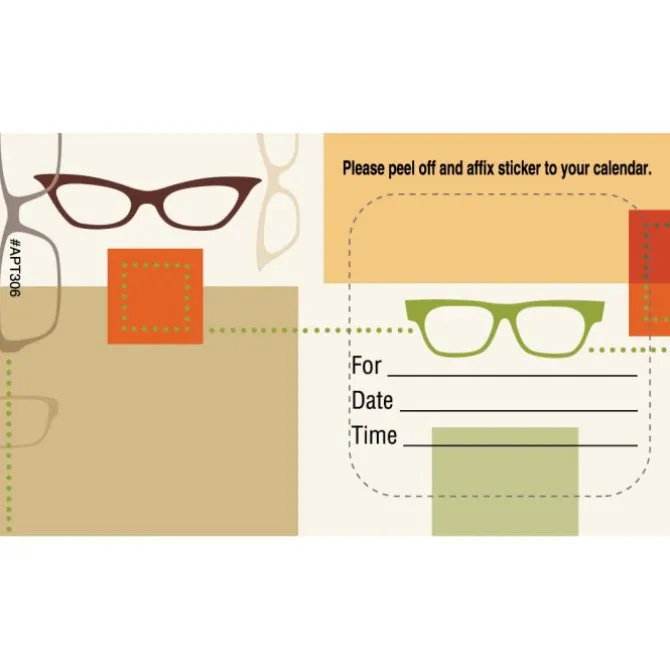 Custom Scatter Glasses Appointment Cards