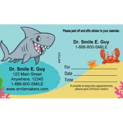 Custom Sea Life Pals Sticker Appointment Cards