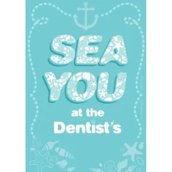 Custom Sea You at the Dentist Recall Cards
