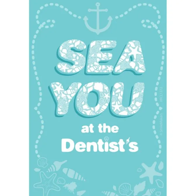Custom Sea You at the Dentist Recall Cards