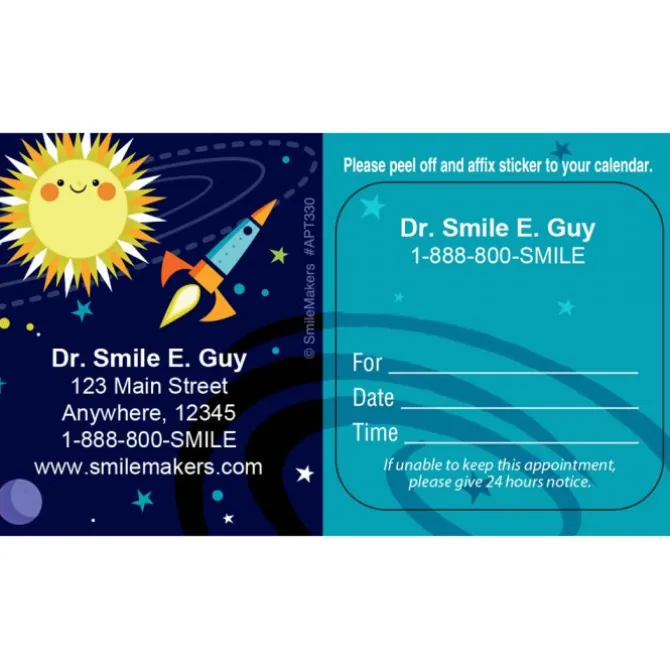 Custom Silly Space Appointment Cards